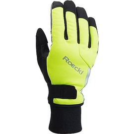 Roeckl Villach 2 Cycling Gloves Black, Fluo yellow