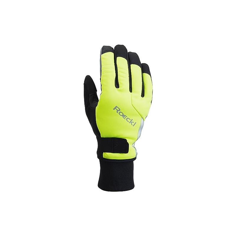 Roeckl Villach 2 Cycling Gloves Black, Fluo yellow