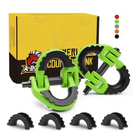 A-BOAR 1/2 Safety Chain Connector, 2 Pack Hammerlock Coupling for Trailer Chains, 12000Lbs Load Capacity, Alloy Steel Tow Hitch Safety Link, Green