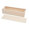 VBS Pencil Box with Sliding Lid Raw Wood