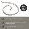Silver Anklet 2 Row (Singapore Chain) - 2.3 mm Wide,