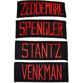 Unbranded Ghostbusters Movie Character Name Tag Embroidered Iron on Patch Set of 4