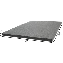 Case Club Polyethyelene Customizable Foam 36 x 24 x 1.0 Inches