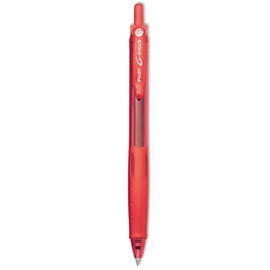 PILOT G-Knock BeGreen Refillable & Retractable Gel Ink Pens, Fine Point, Red Ink, 12-Pack (31508)