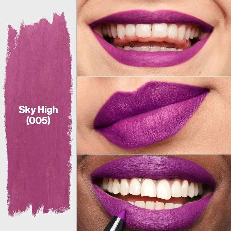 REVLON ColorStay Matte Lite Crayon Lipstick with Built-in Sharpener, Smudge-proof,