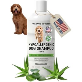 We Love Doodles- Champú, acondicionador y desenredante hipoalergénico para Perros  Fabricado en EE. UU.  Ingredientes orgánicos  Champú