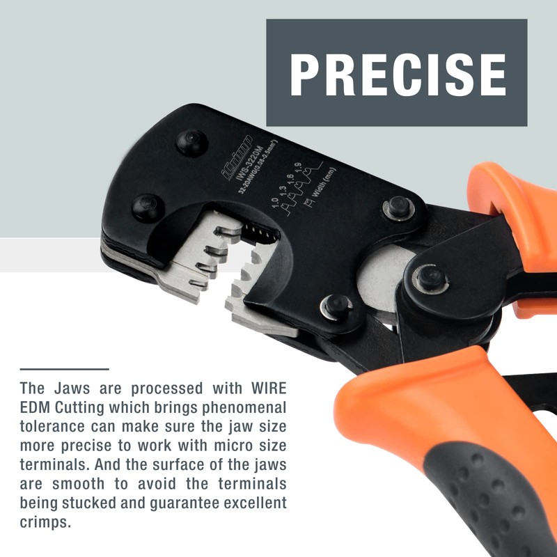 iCrimp Micro Connector Pin Crimping Tool 0.03-0.5mm² Ratcheting Crimper for
