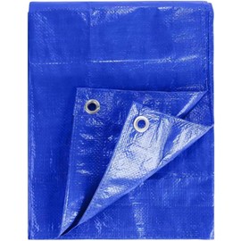 KAV Waterproof Tarpaulin Tarp for Universal Covering Garden Furniture, Camping, Roof Caravan Building site Ground Sheet with Eyelets 120 GSM - (4x6) foot / (1.2 x 1.8) M