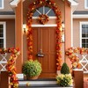 2 Pack Artificial Autumn Maple Leaf Garlands, Fake Fall Leaves