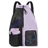 lifwimner Mesh Beach Backpack with Wet Pocket Drawstring Pool Bag