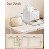 Vlando Makeup Organizer Countertop,Large Vanity Organizer PU Leather Make up