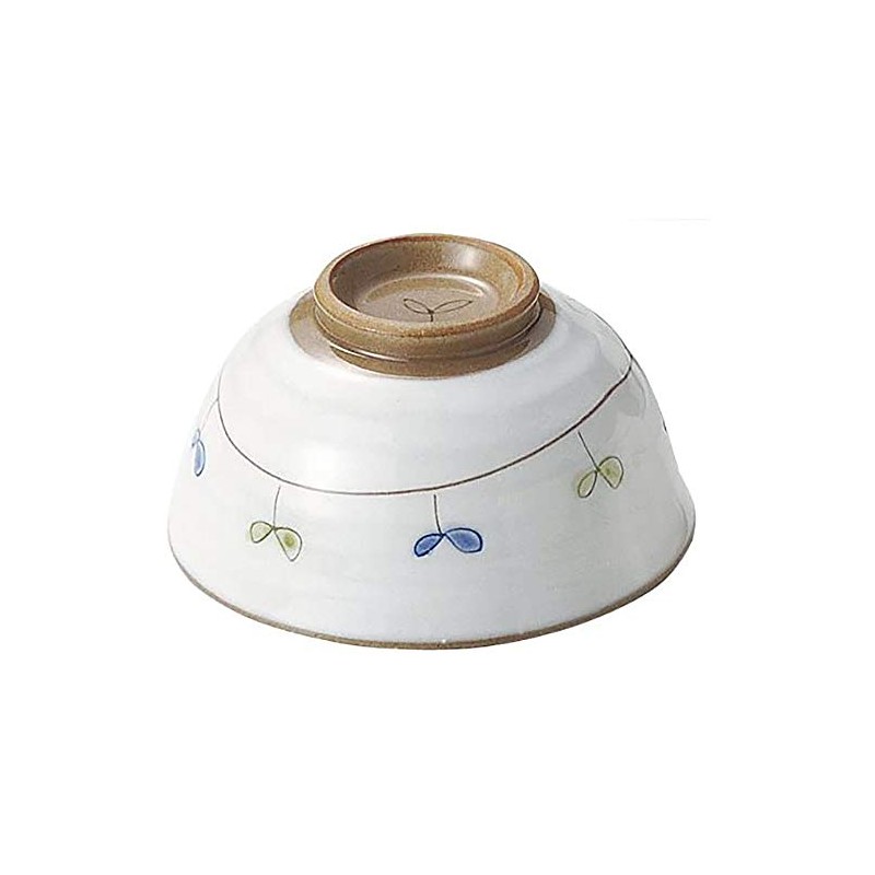 Mino Yaki Futaba Rice Bowl (rice bowl), Blue k21208
