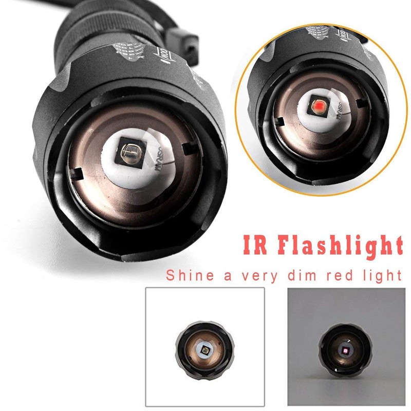 Infrared Flashlight, 850nm IR Lighting Flashlight, Zoomable IR LED Flashlight,