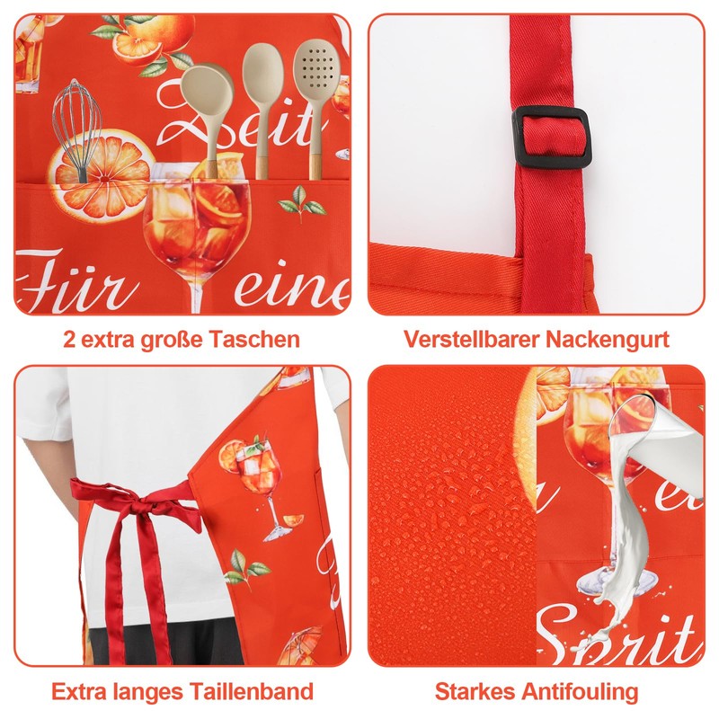 XIAZHDZ Aperol Gift - Aperol Apron 80 x 70 cm