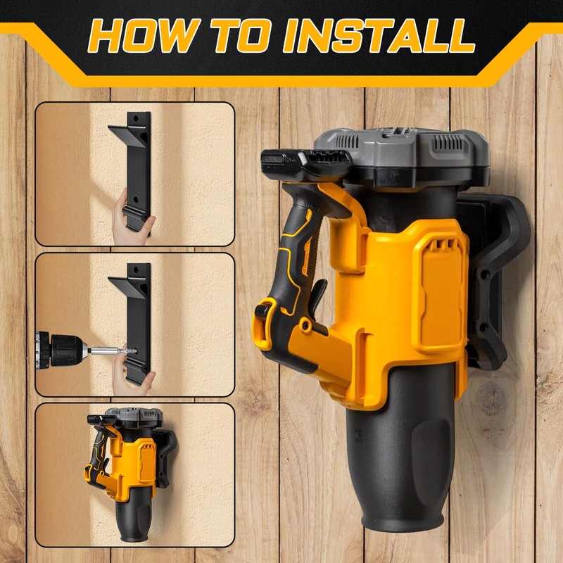 Wall Mount Holder for Dewalt Leaf Blower(DCBL722), Wall Bracket Compatible