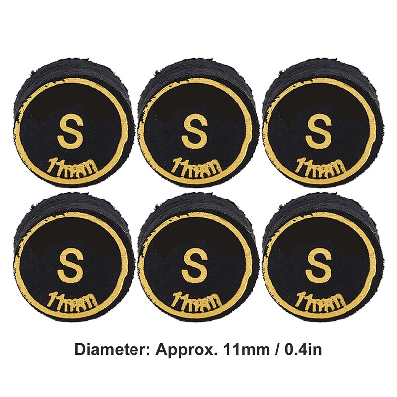 6PCS Billiard Cue Tips PU Multiple Layer Pool Cue Tips
