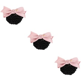 3 Piezas cabeza de flor redecillas para el cabello para mujeres red de redecilla de proa hair clips barreta redecilla profesional para el cabello adorno para el cabello dama
