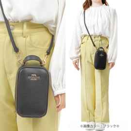 Coach CB853 CB853 CB854 CF368 CC872 Women's Shoulder Bag, Outlet, Smartphone Shoulder Bag, EVA Phone CROSSBODY, Black