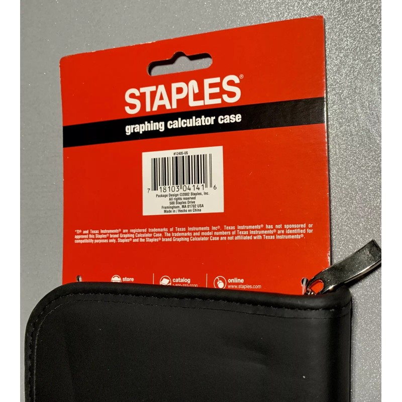Staples Graphing Calculator Case (Holds All Major Brands”See Label” Notepad