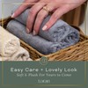 Silver Grey Washcloths Set of 6 Soft Facial Cloths 10”