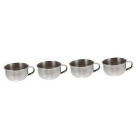 NOLITOY 4pcs Simple Design Men's Shaving Bowl Stainless Steel Handle for Easy Making for Home Use Shops for