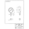TOKO Pressure Gauge, Diameter 1.9 inches (50 mm), 0.1 MPa