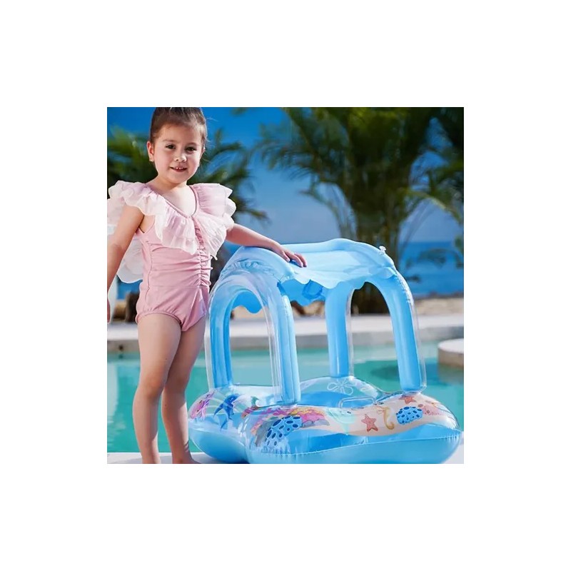 Flotadores Salvavidas Inflable Infantil Con Techo Para Bebé