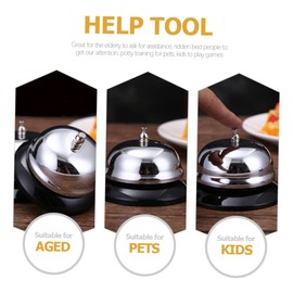 TEHAUX 3pcs Metal Dinner Bell for Restaurant Kitchen Bar Vintage Style Service Bells for Quick Assistance Compact Lightweight Practical Answering Devices