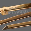 Handmade Gold Blade Japanese Samurai Sword Hand Etching engrave Gold