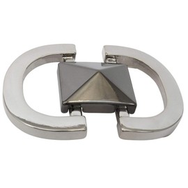 BELTINGER Valence Belt Buckle 4.0 cm | Buckle Interchangeable Belt Buckle 40 mm Solid | Interchangeable Belt up to 4 cm, Silver / black