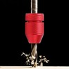 Adjustable Drill Stop Collar Aluminum Alloy Red Anti Slip Nylon