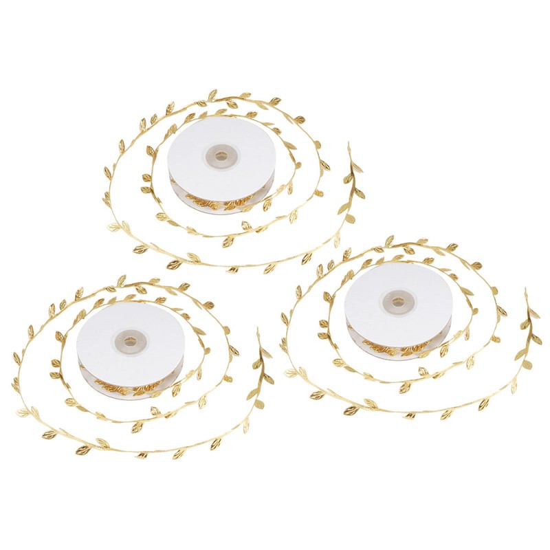 3 Roll Artificial Leaves Vine DIY Kindergarten Craft Wedding Decoration