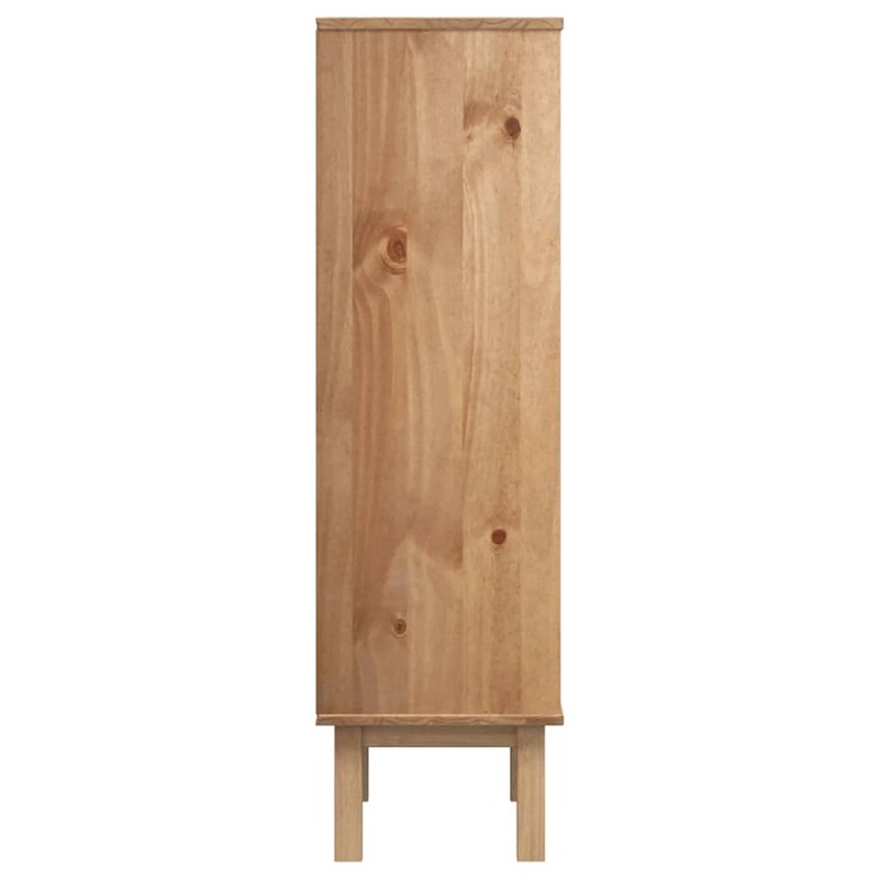 vidaXL Shoe Cabinet OTTA - Brown Solid Pine & Engineered