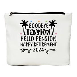 Retirement Gift for Woman Funny Makeup Bag 2024 Retirement Gifts Retired Gifts Cosmetic Bag Makeup Pouch Birthday Gifts Going Away Goodbye Coworkers Leaving Gifts for Leader Manager Employee Nurse