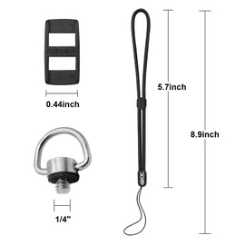 Camera Strap Quick Release Buckles for Neck Shoulder Sling Strap, Quick Release Camera Strap Loops Connector Adapter, Camera Straps Accessories for Photographer, Camera Wrist Strap with 1/4-20 Screw