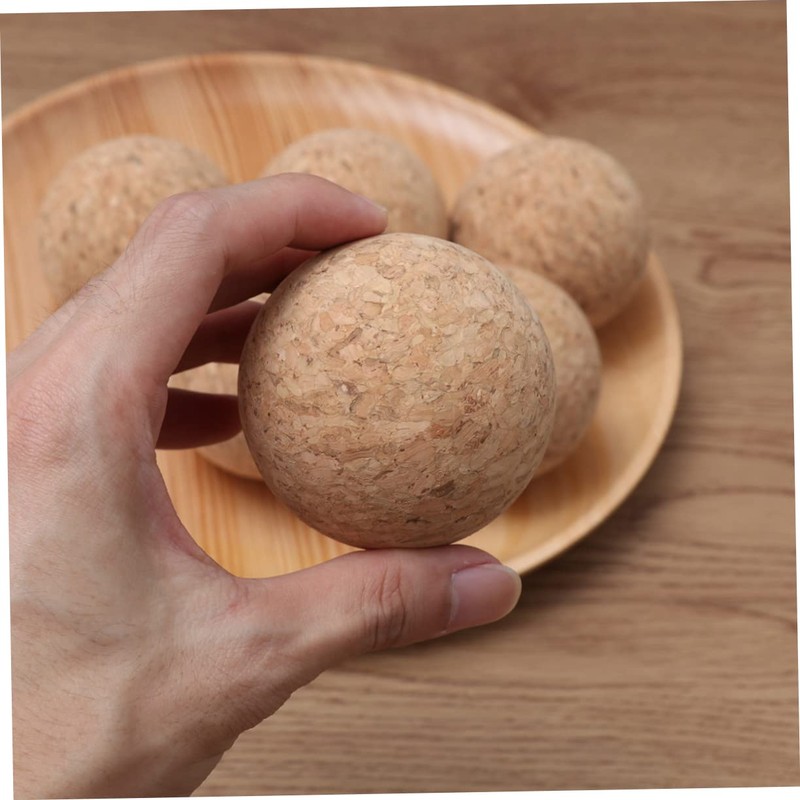 Kisangel 6PCS Wooden Desktop Soccer Replacement Balls Solid Wood Tabletop