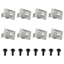 LEONTOOL Replacement Belt Clip Hook for Dewalt, 304 Stainless Steel Drill Tool Clips Hook Kit with Screws for Dewalt N268241 Fit for 20V Power Tools DCD980 DCD980L2 DCD985L2 DCD985 (8 Packs)