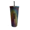 Starbucks Fall 2023 Oil Slick Rainbow Studded Cold Cup Tumbler