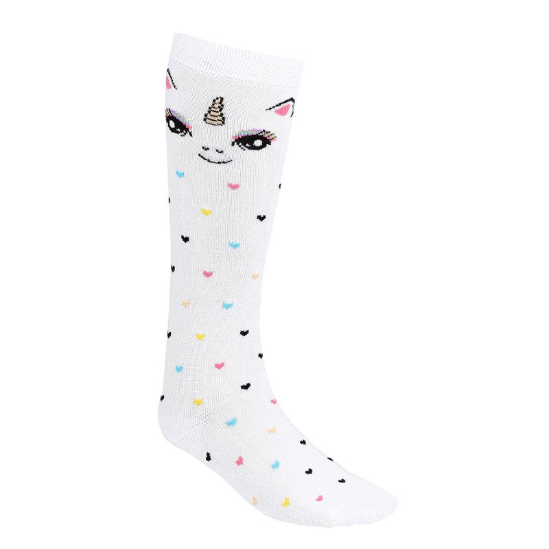 TupTam Girls' Knee-Length Socks, Patterned, Pack of 3, Colour mix
