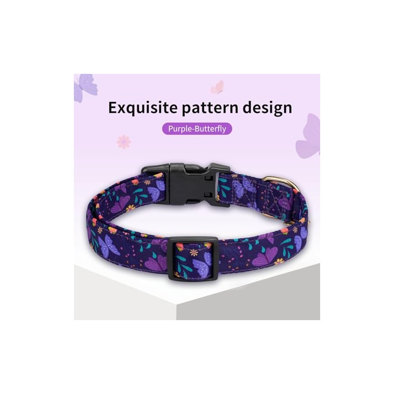 Collares de perro con hebilla ajustable para perros lindos, collar