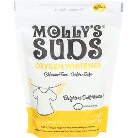 Molly's Suds Natural Oxygen Whitener | Natural Bleach Alternative, Plant-Derived Ingredients | Whitens Brights and Brightens Colors (Pure Lemon Essential Oil - 41.09 oz)