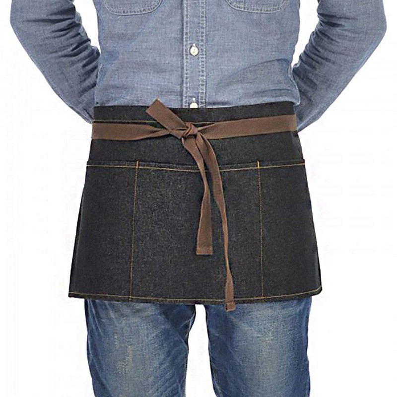 CHENGZI Unisex Denim Waist Apron Short Apron Stylish and Durable