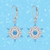 Snowflake Earrings for Women Sterling Silver Christmas Earrings Blue Snowflake