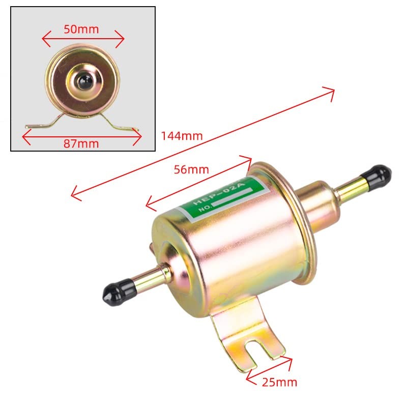 HZTWFC Universal Diesel Petrol Gasoline 12V Electric Fuel Pump HEP-02A