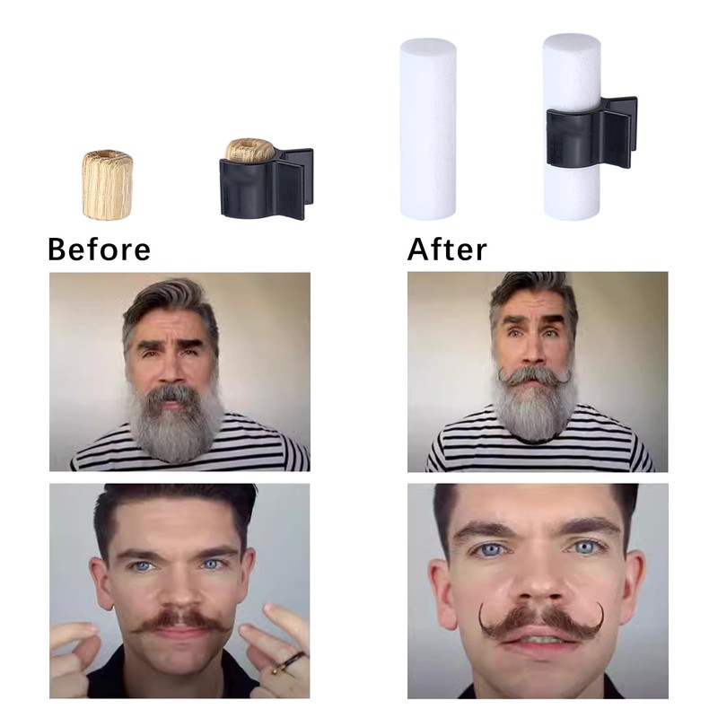 2 Pairs of Handlebar Moustache Training Wheels, Moustache Curler Shape