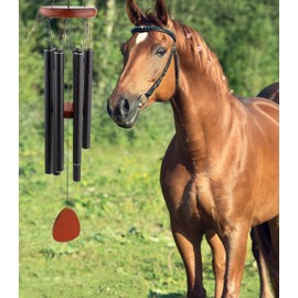OOXYG Extra-Large Horse Toys, Horses Enrichment Wind Chime Toy, Toys for Horses, Hanging Horse Play Windchime Aluminum Tube Soothing Sound for Reduce Separation Anxiety