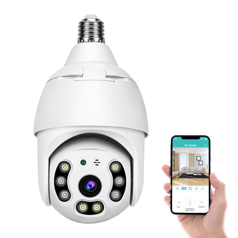 WiFi Light Bulb Camera 1920 X 1080 Wireless Home Surveillance