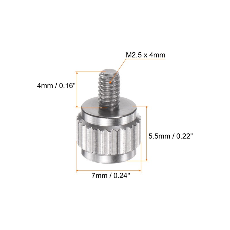 sourcing map 4pcs Vernier Calipers Locking Screws M2.5x4mm Round Flat