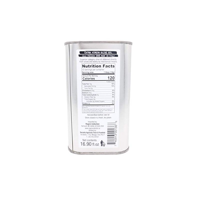 Flaminio Fruttato Extra Virgin Olive Oil, Cold Pressed, Product of
