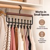 16-Hook Strap Clothes Hanger - Brown Two-Row Organizer for Bras,